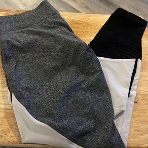 Pink Victoria Secret Gray Colorblock Leggings